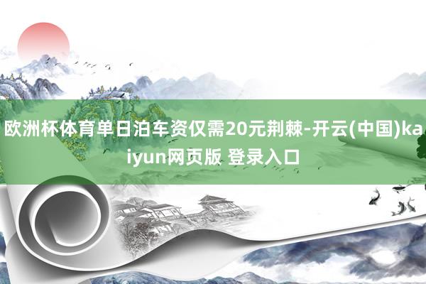 欧洲杯体育单日泊车资仅需20元荆棘-开云(中国)kaiyun网页版 登录入口